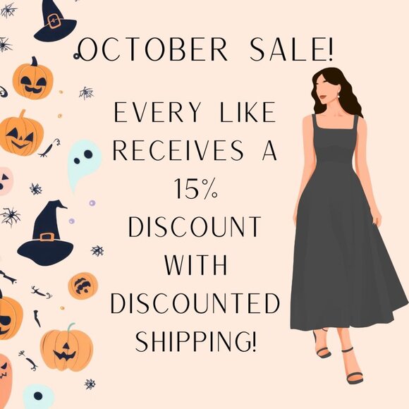 OCTOBER SALE! Every Like Receives a 15% off Discount Plus Discounted Shipping - Picture 1 of 1